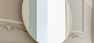 Зеркало отделка белый блестящий лак FB.MR.RIM.224