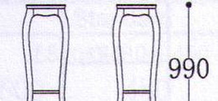Подставка для цветов отделка перламутровый кремовый лак, сусальное серебро, покрытое лаком шампань FB.FS.VZ.52