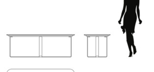 Журнальный столик Hamptons отделка мрамор Ash gray, цвет металла полированная сталь FB.ET.HS.5