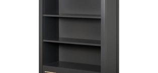Книжный шкаф отделка матовый лак цвета графит FB.BC.SL.704