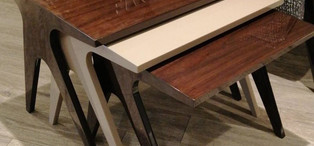 Приставной столик Allen (3 шт) отделка глянцевый орех Walnut, глянцевый лак FB.ST.ALL.5
