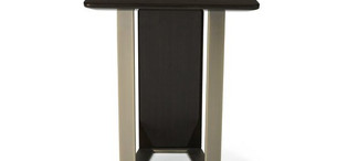 Приставной столик Preston отделка глянцевый орех, цвет металла латунь FB.ST.PR.12