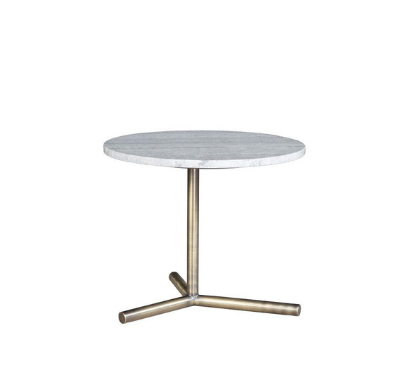 Приставной столик Preston отделка мрамор Bruno perla extra, цвет металла латунь FB.ST.PR.5