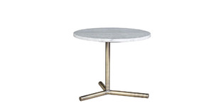 Приставной столик Preston отделка мрамор Bruno perla extra, цвет металла латунь FB.ST.PR.5