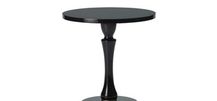 Приставной столик Preston отделка черный глянцевый ясень, цвет металла латунь FB.ST.PR.41