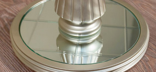 Приставной столик отделка серебряное напыление FB.ST.FL.664