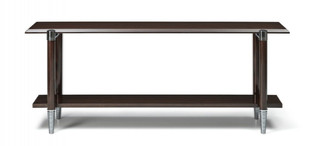 Стеллаж Madison отделка глянцевый орех, цвет металла хром FB.SH.MS.20