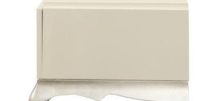 ТВ тумба отделка перламутровый кремовый лак, серебряное напыление FB.TV.VZ.633