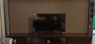 Тумба под ТВ Allen отделка ткань кат. 1, глянцевый орех 2018, цвет металла хром, дымчатое зеркало FB.TV.ALL.1