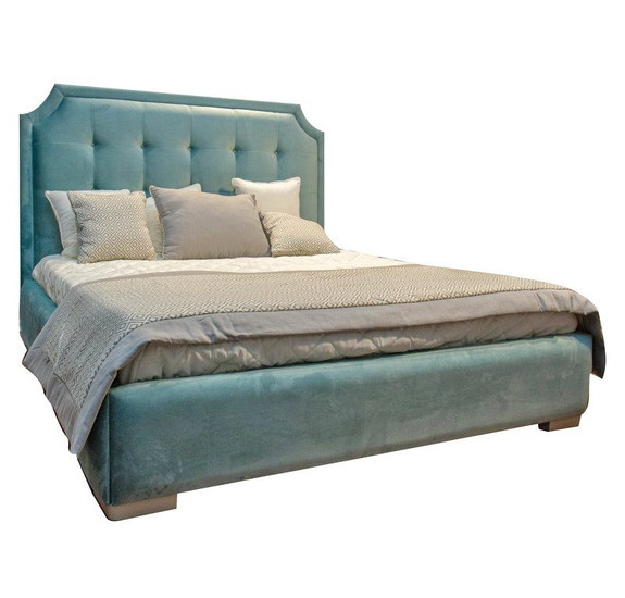 Кровать с решеткой отделка ткань Velour 220-08 FB.BD.SLN.5