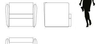 Кресло Preston отделка ткань кат 1, цвет металла латунь FB.ACH.PR.3