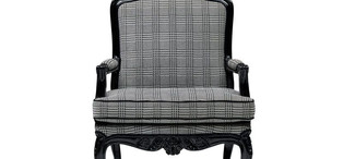 Кресло Preston отделка ткань кат 1, черный глянцевый лак FB.ACH.PR.51