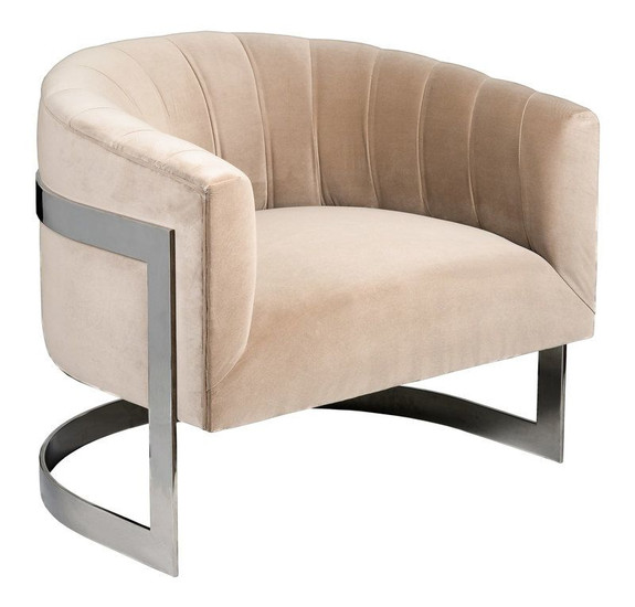 Кресло Vivienne отделка ткань кат. 2, цвет металла дымчатый хром FB.ACH.VV.25