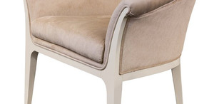 Кресло отделка бежевый блестящий лак, ткань Finka-43A FB.ACH.RM.144