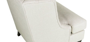 Кресло отделка шпон махагона C, ткань кремовая рогожка FB.ACH.MES.187