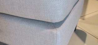 Пуф отделка шпон махагона C, ткань кремовая рогожка FB.ST.MES.189