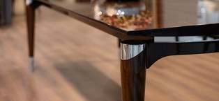Обеденный стол Madison отделка глянцевый орех 2018, цвет металла хром FB.DT.MS.7