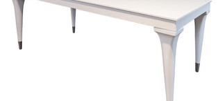 Обеденный стол раздвижной отделка белый глянцевый лак FB.DT.RIM.198