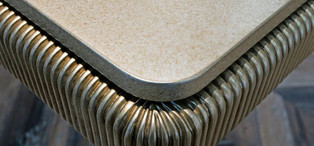 Обеденный стол раздвижной отделка серебро A-L FB.DT.RIM.699