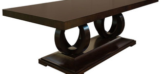 Обеденный стол раздвижной отделка шпон вишни C FB.DT.MES.20